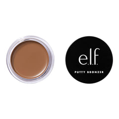 e.l.f. Putty Bronzer jar open reveals creamy texture for natural sun-kissed glow