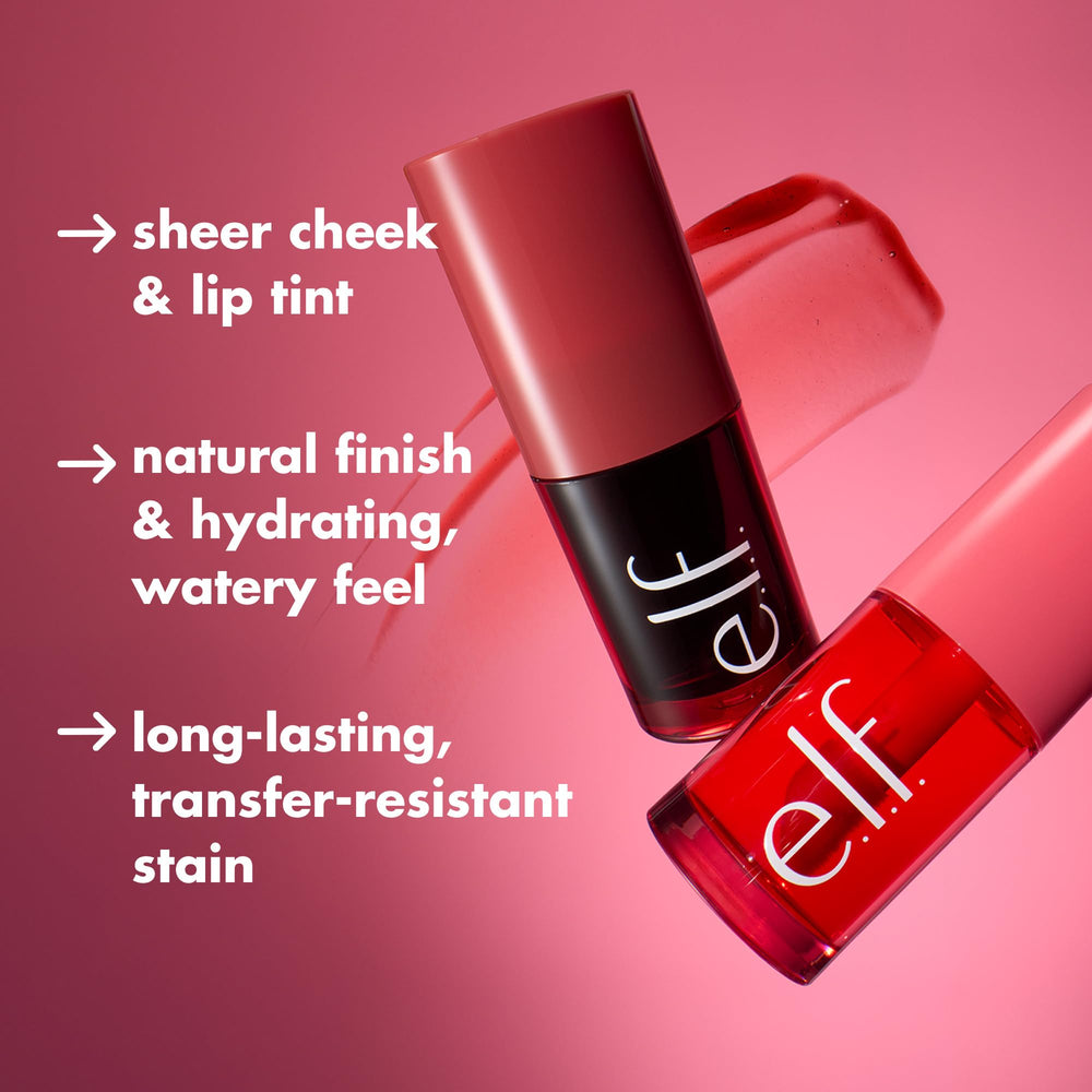 e.l.f. Sheer For It Cheek Tint provides a soft, buildable blush for a rosy glow.