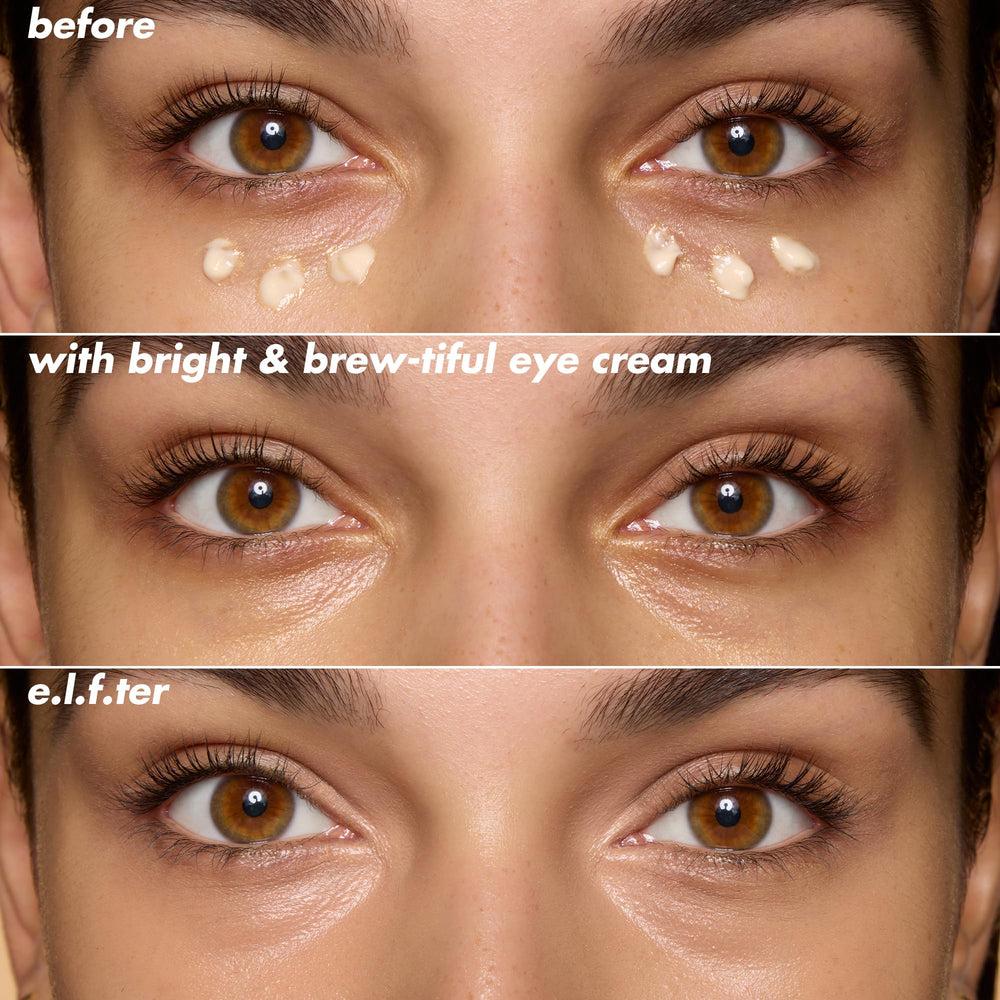 e.l.f. SKIN Bright + Brew-tiful Eye Cream Mini designed for seamless concealer wear
