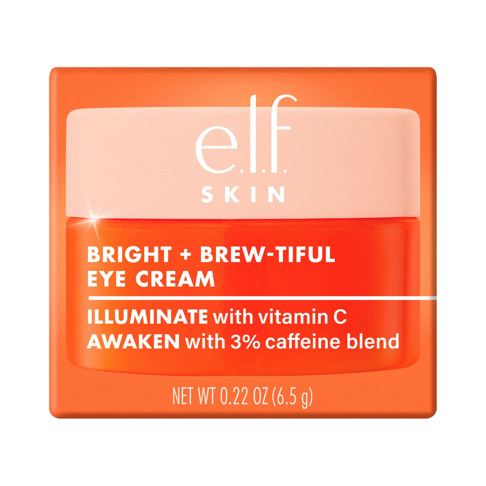 Vegan and cruelty-free seal on e.l.f. SKIN Bright + Brew-tiful Eye Cream Mini