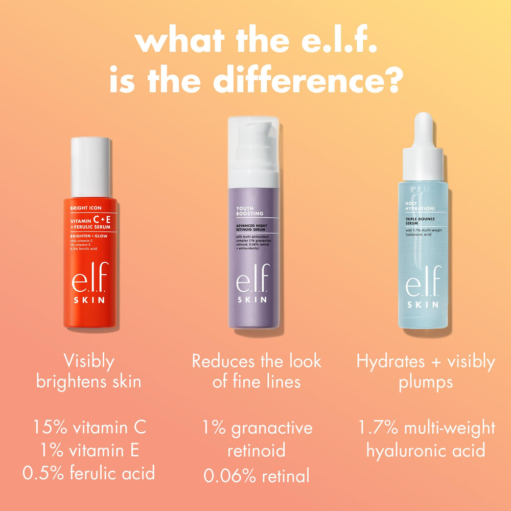 fórmula ferúlica y vitamina E de e.l.f. SKIN Bright Icon, calmante