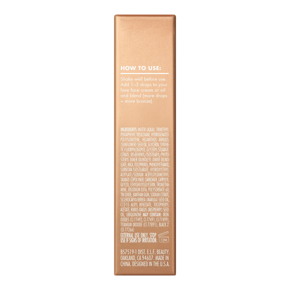 e.l.f. Bronzing Drops Mini suitable for face and body radiance