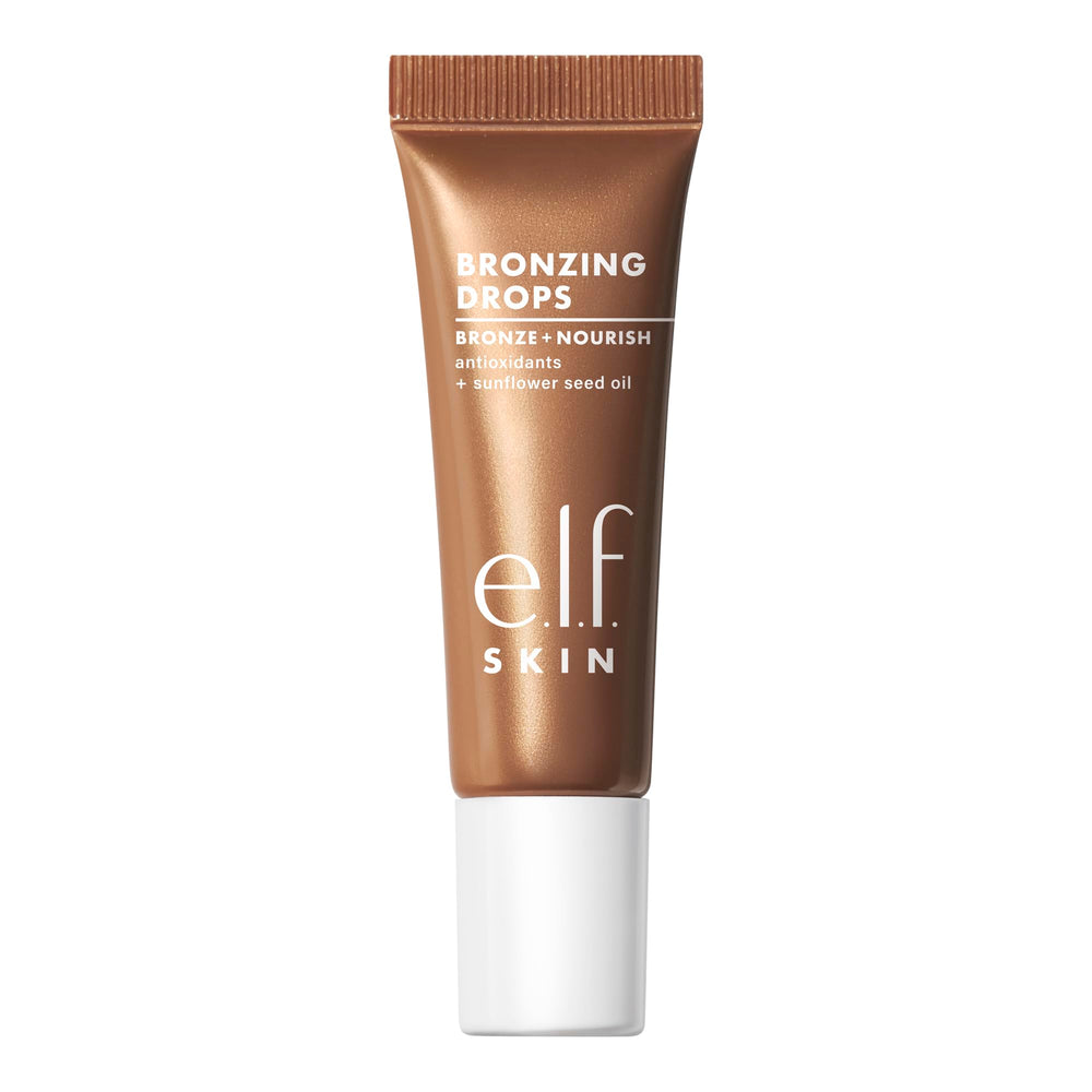 e.l.f. Bronzing Drops Mini mixed with moisturizer for controlled glow
