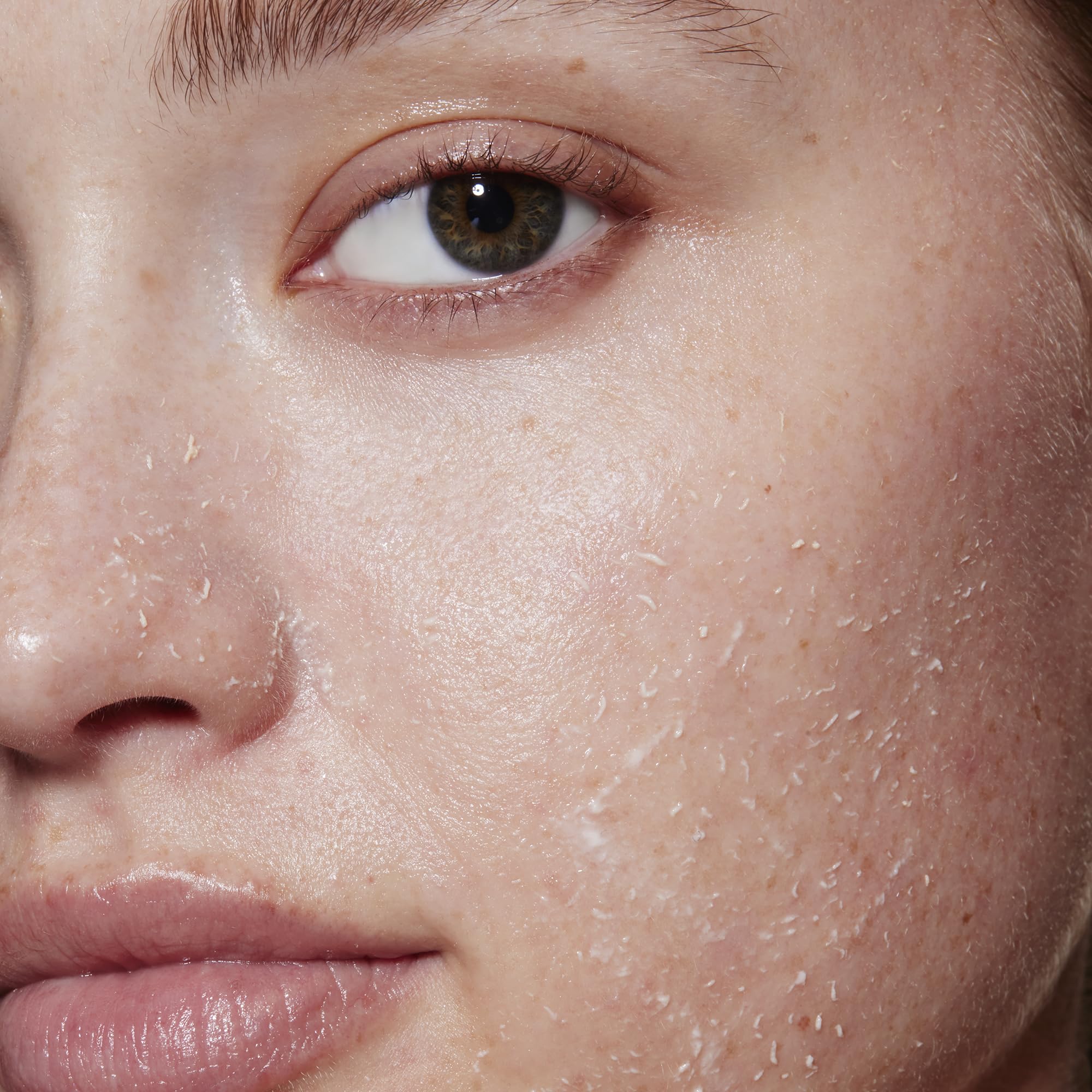 e.l.f. SKIN Gentle Peeling Exfoliant application close-up shows easy circular massage.