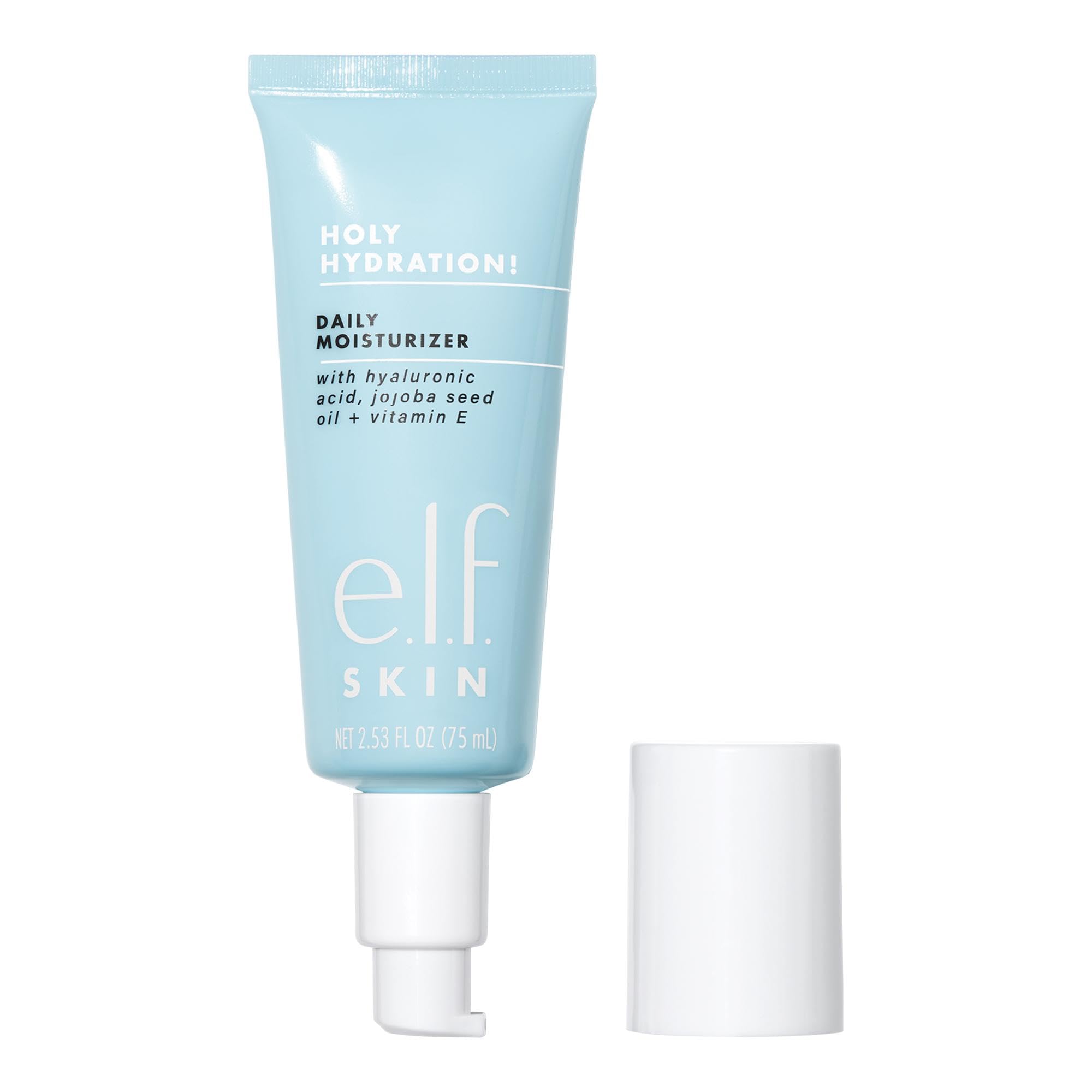 Application of e.l.f. SKIN Holy Hydration on skin for a smooth base.