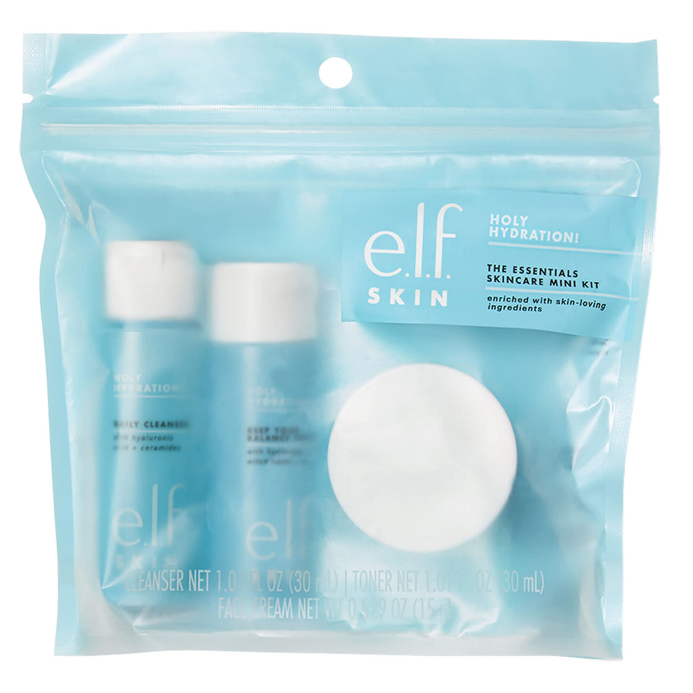 e.l.f. Skin Holy Hydration kit formato viaje: envase apto para cabina