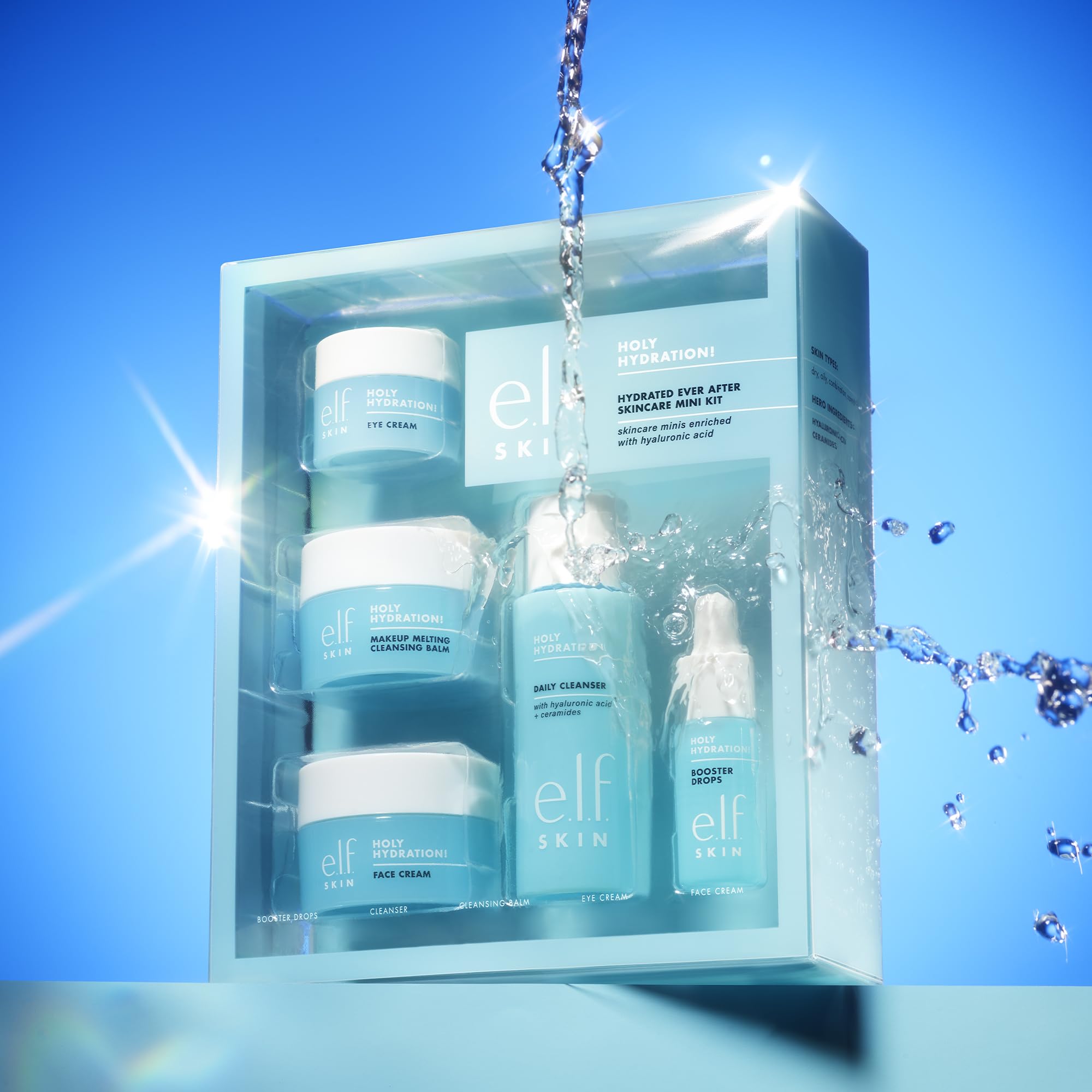 e l f SKIN Holy Hydration mini kit bálsamo desmaquillante suave para cara y ojos
