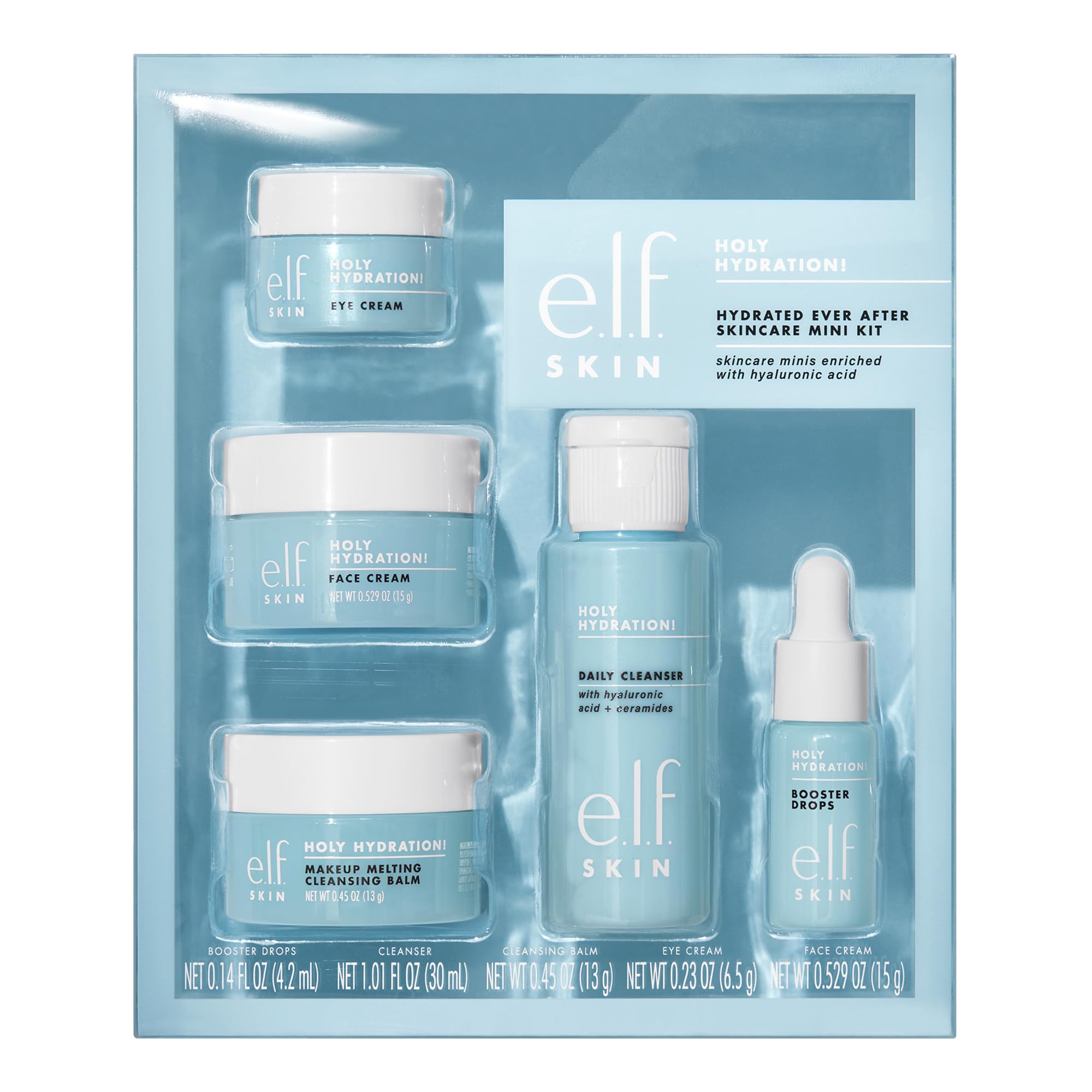 e l f SKIN Holy Hydration mini kit limpiador diario para piel suave e hidratada en viaje