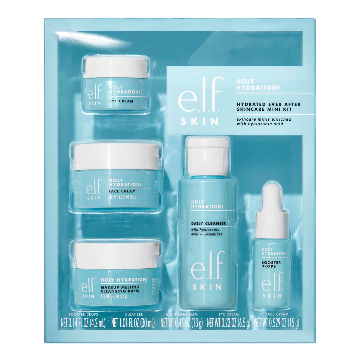 e l f SKIN Holy Hydration mini kit limpiador diario para piel suave e hidratada en viaje