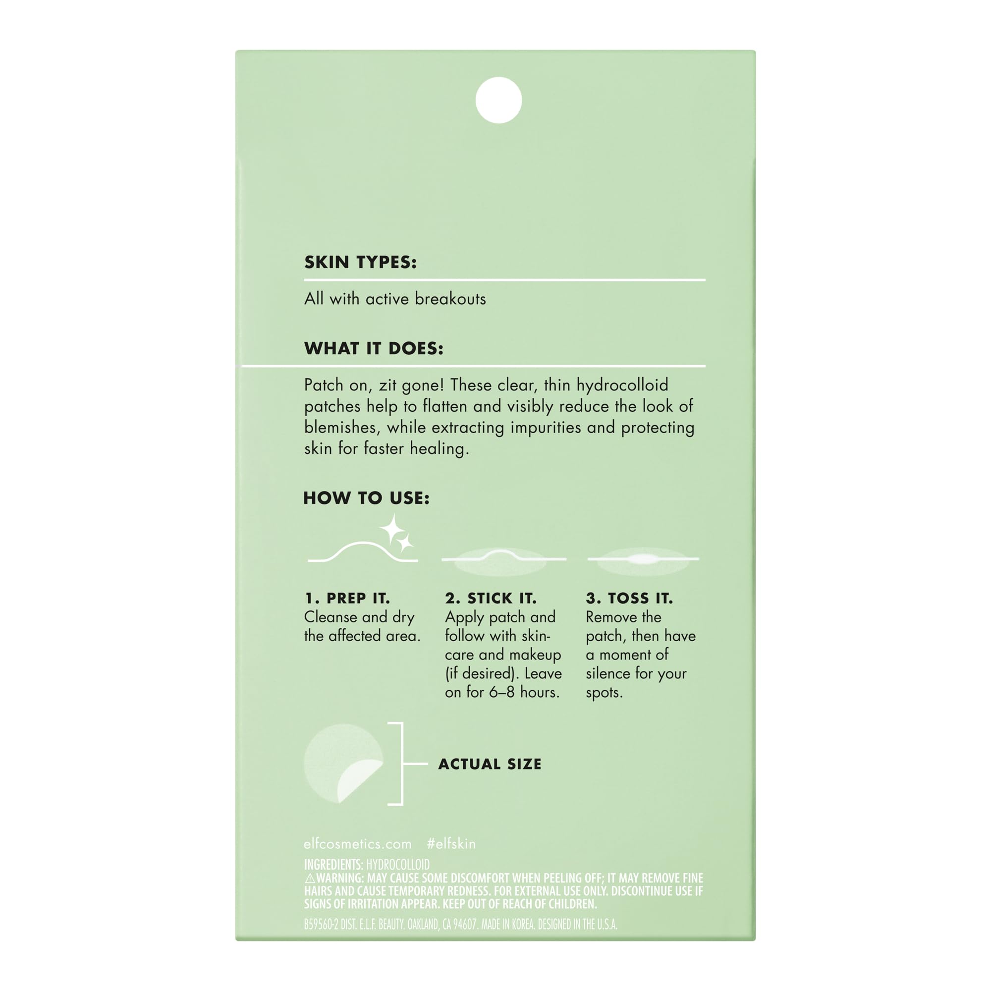 e.l.f. SKIN patch supports faster-looking healing of blemishes