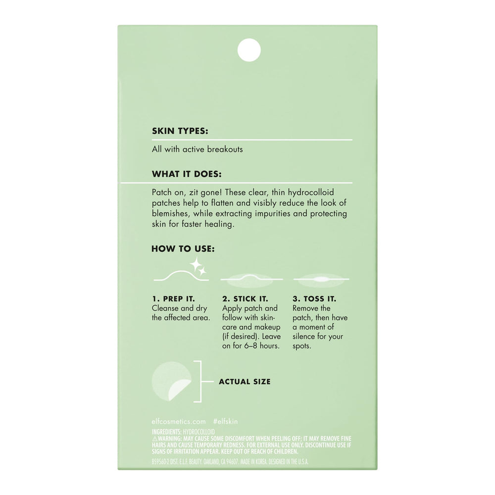 e.l.f. SKIN patch supports faster-looking healing of blemishes