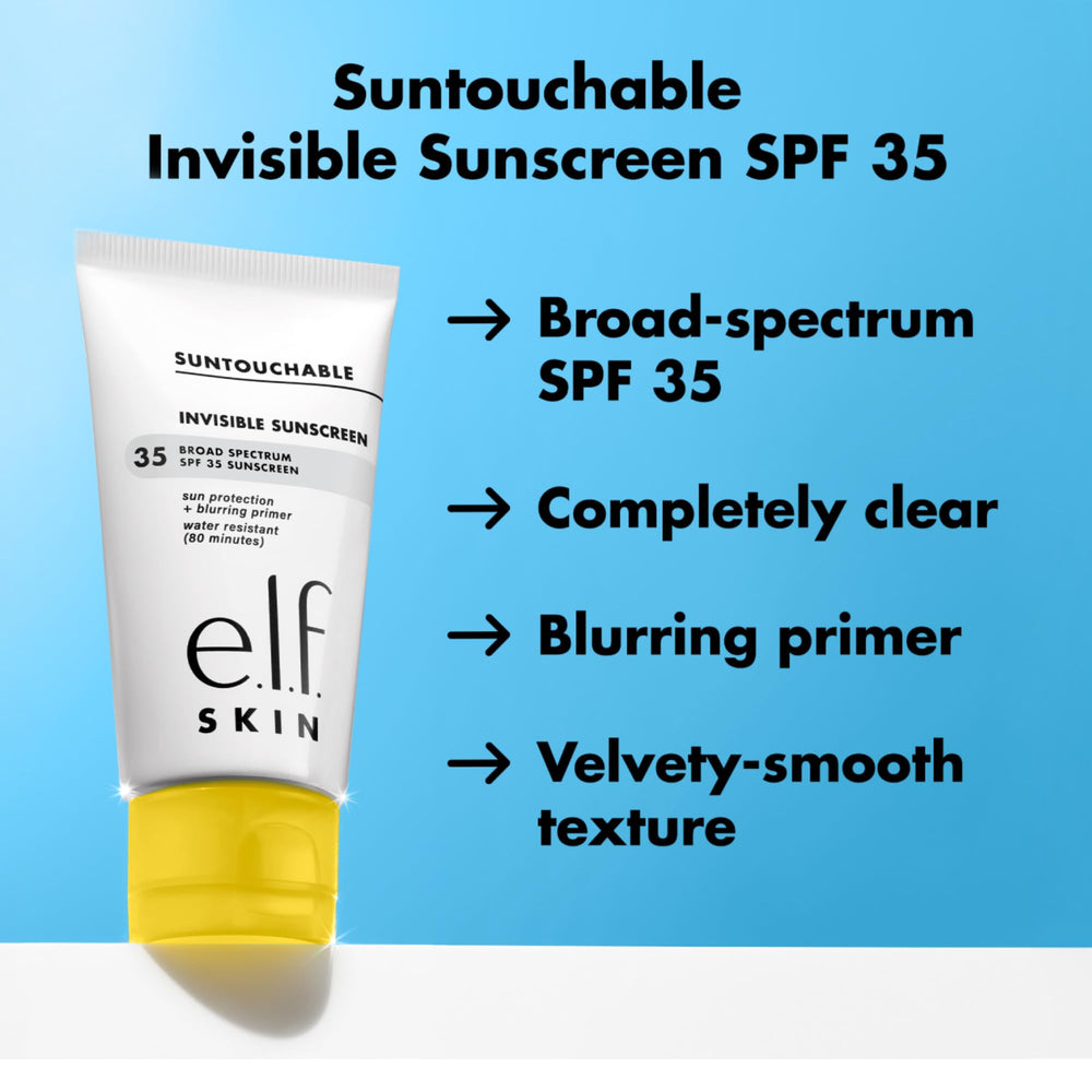 e.l.f. SKIN Suntouchable Invisible SPF 35: gel funciona como primer para maquillaje.