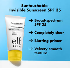 e.l.f. SKIN Suntouchable Invisible SPF 35: gel funciona como primer para maquillaje.