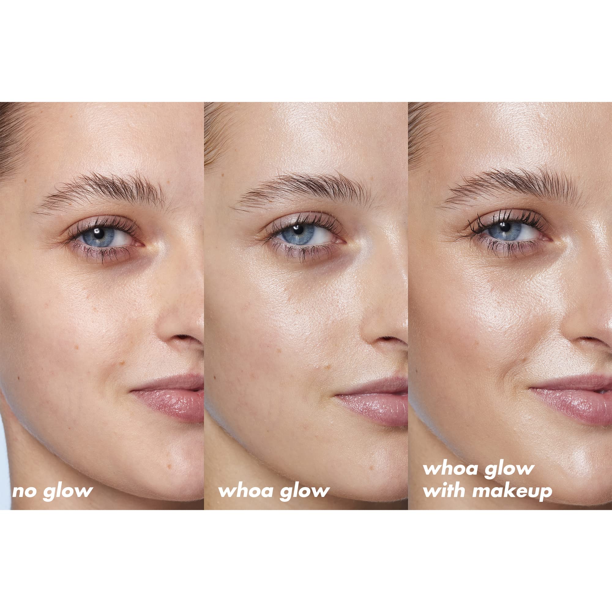 e.l.f. Suntouchable Whoa Glow SPF 30: aplicación maquillaje, prepara base y fija el brillo.