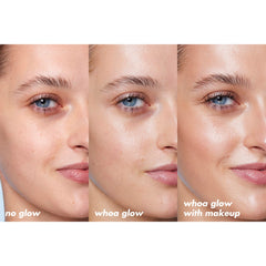 e.l.f. Suntouchable Whoa Glow SPF 30: aplicación maquillaje, prepara base y fija el brillo.