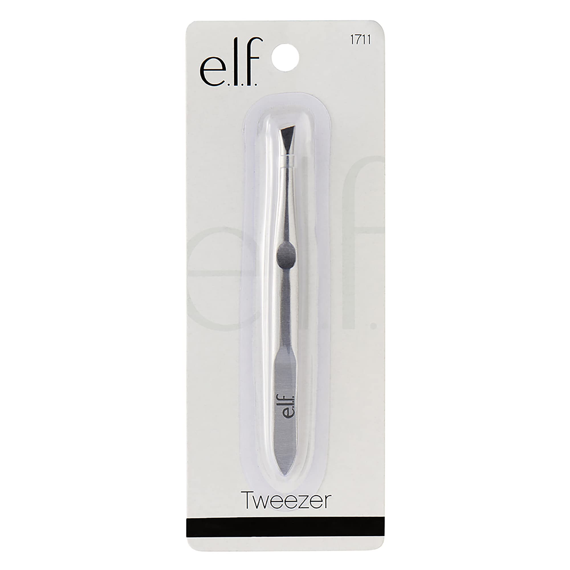 e.l.f. Slant Tweezer after warm shower use for open pores and smoother removal.