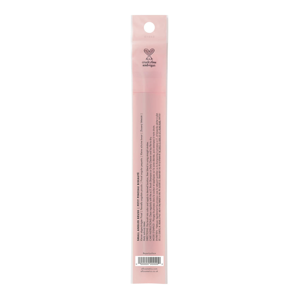 e.l.f. Small Angled Brush synthetic bristles for vegan use.
