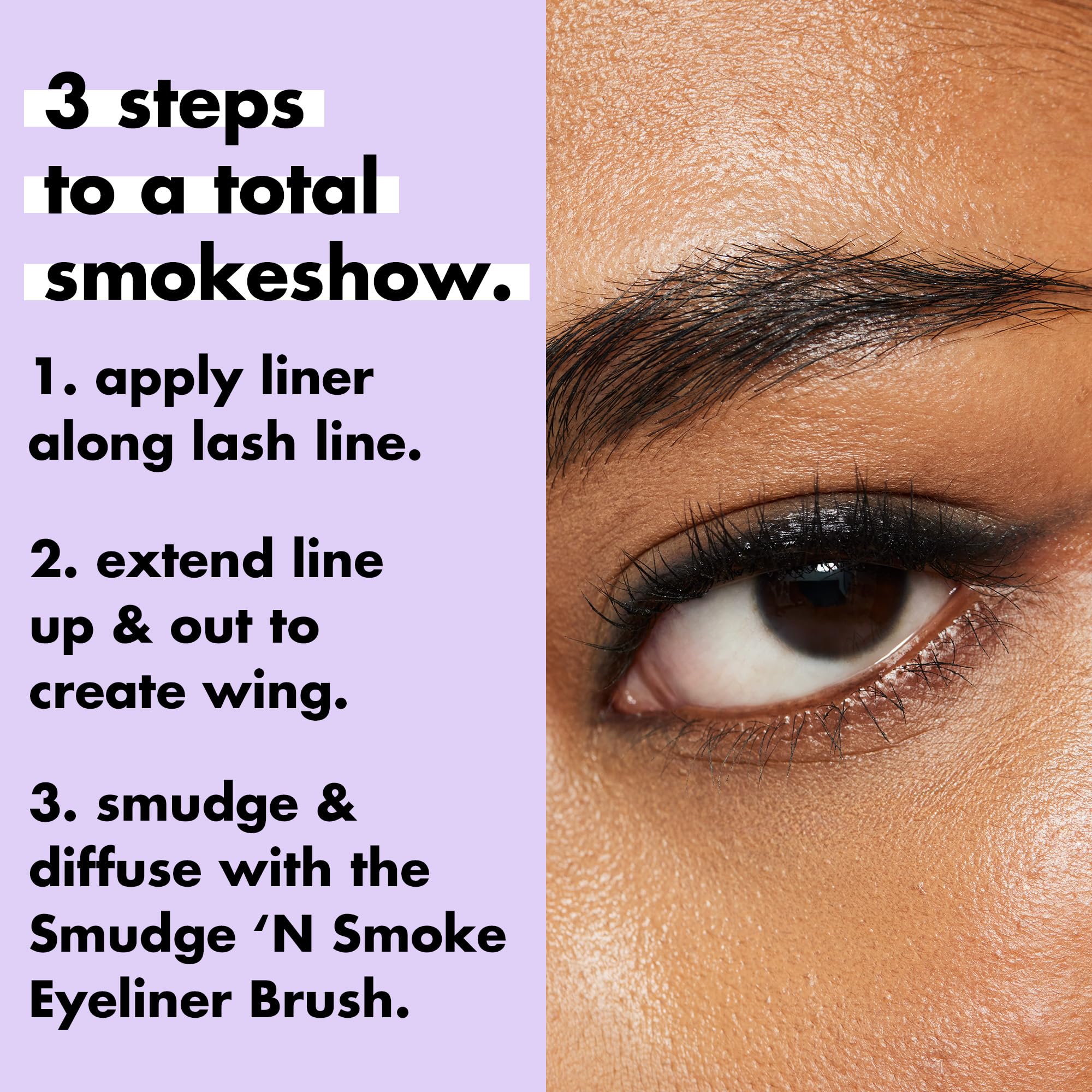 e.l.f. Smoky Kohl Eyeliner delivers rich pigment for a lasting smoky eye effect.