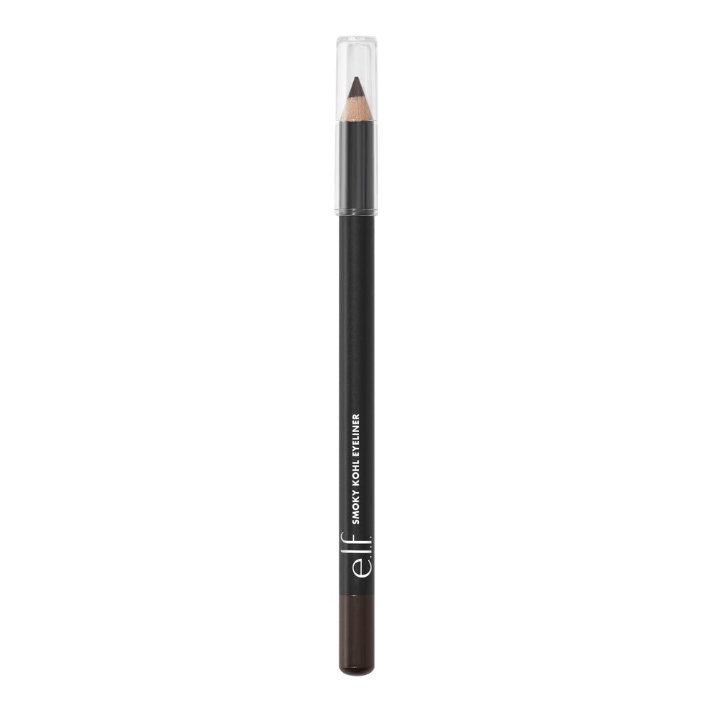 e.l.f. Smoky Kohl Eyeliner paired with brush for seamless smoky edges.