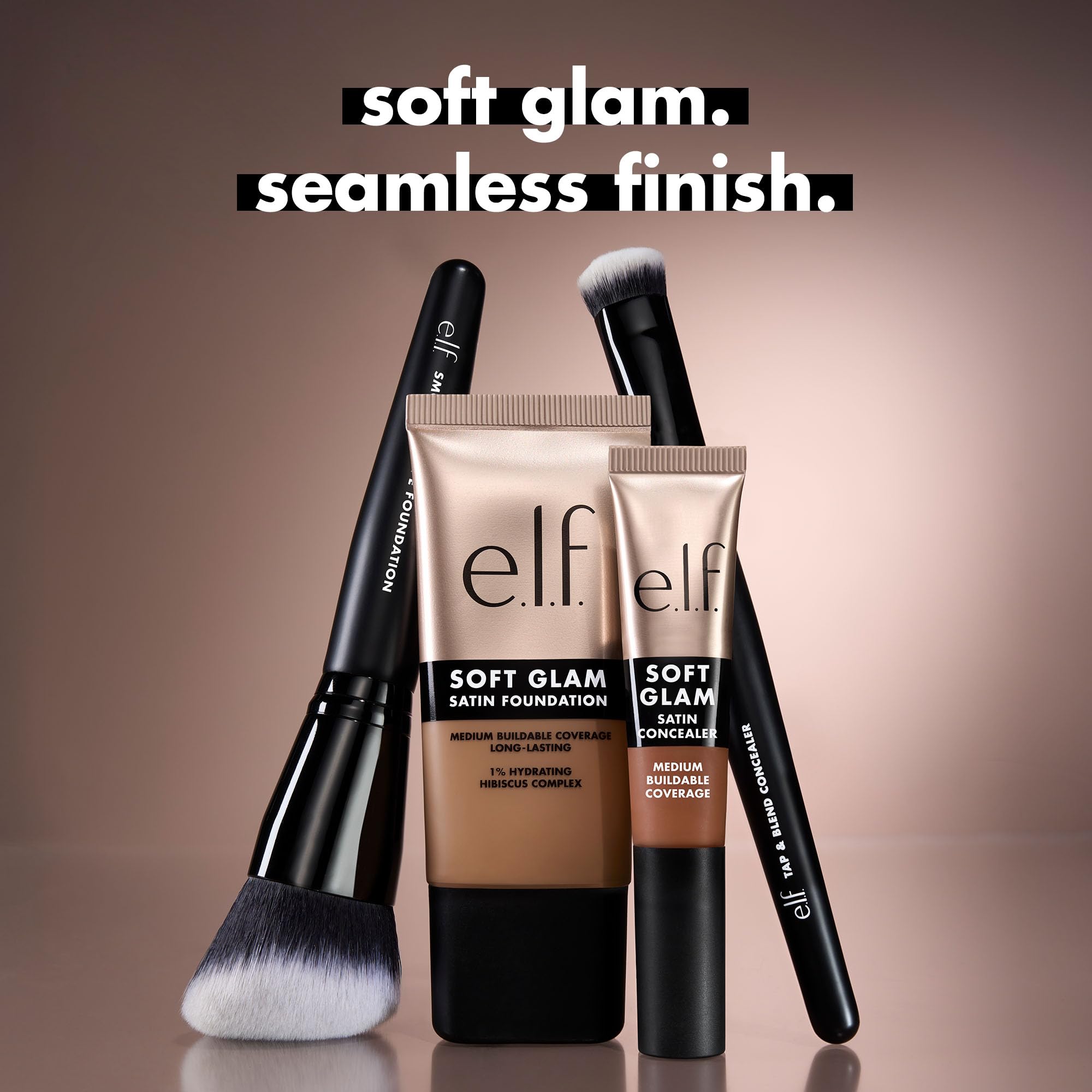e.l.f. Smooth Swipe Foundation Brush vegan cruelty-free blending tool.