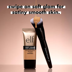 e.l.f. Smooth Swipe Foundation Brush FSC-certified wood handle.