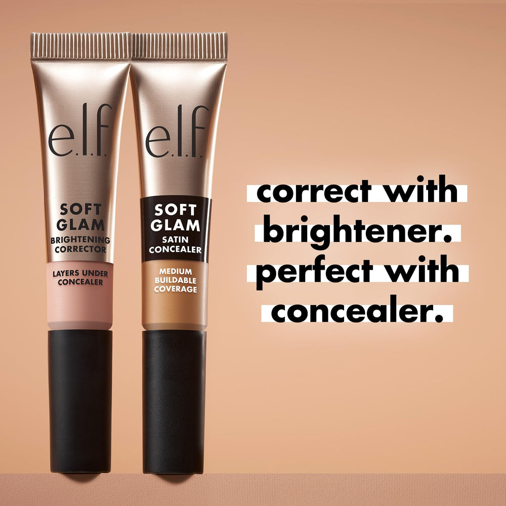e.l.f. Soft Glam Brightening Corrector long-wear, crease-resistant finish.