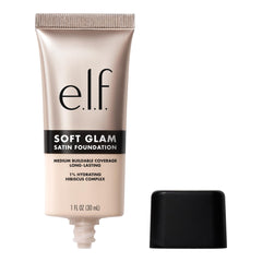 e.l.f. Soft Glam foundation bottle close-up with a satin finish.
