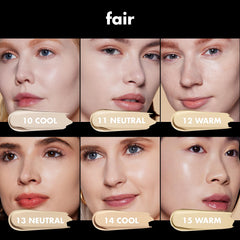 e.l.f. Soft Glam Foundation swirl on cheek reveals smooth, breathable texture.