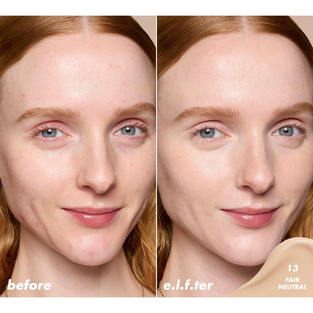 Shade 13 Fair Neutral swatch blends naturally with light skin tones for a natural look.
