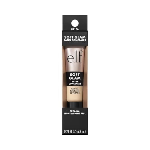 e.l.f. Soft Glam Satin Concealer packaging design close-up for easy use