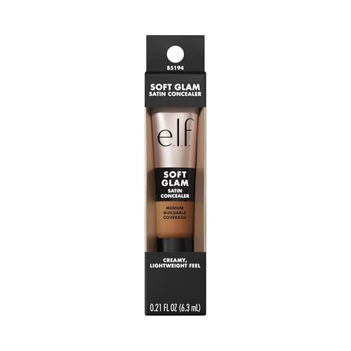 e.l.f. Soft Glam Satin Concealer precision tip wand in action.