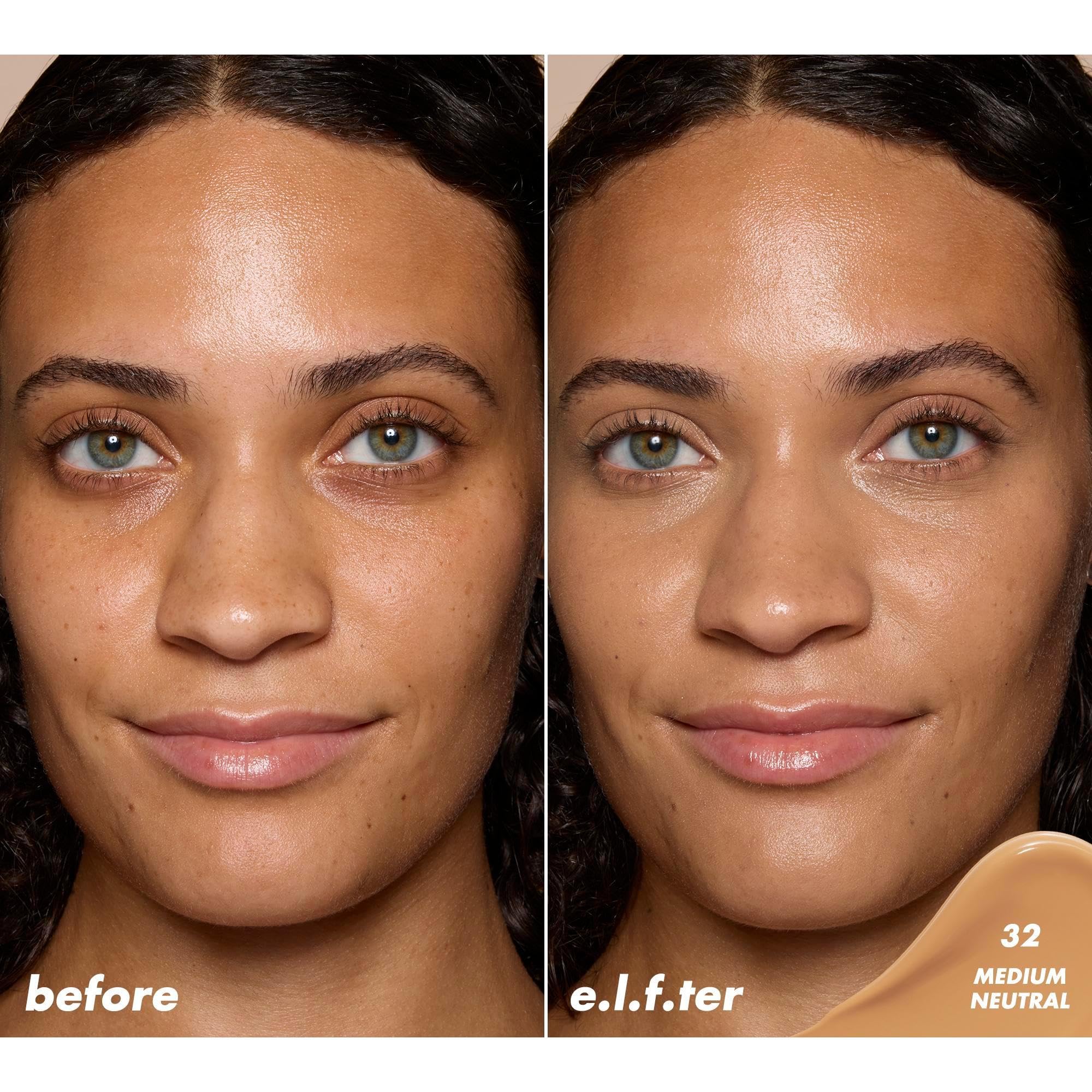 e.l.f. Soft Glam Concealer under-eye application brightens and smooths.