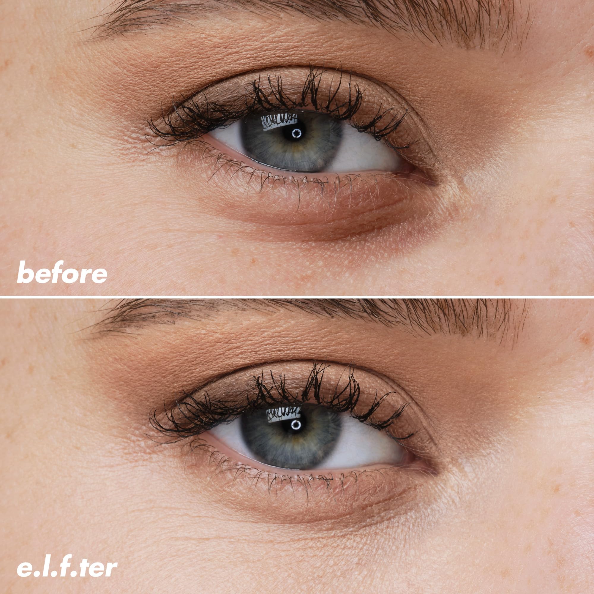 e.l.f. Soft Glam Satin Concealer under-eye application reduces visible darkness