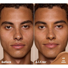 concealer being applied under the eye for brightened, balanced appearance with e.l.f.