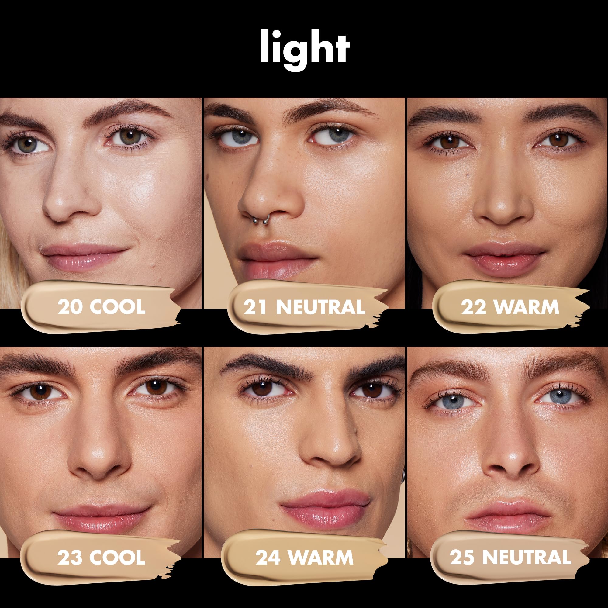e.l.f. Soft Glam Foundation swatch showing medium coverage