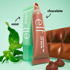 e.l.f. Squeeze Me Lip Balm Chocolate, tubo: acabado suave y sabor sutil.