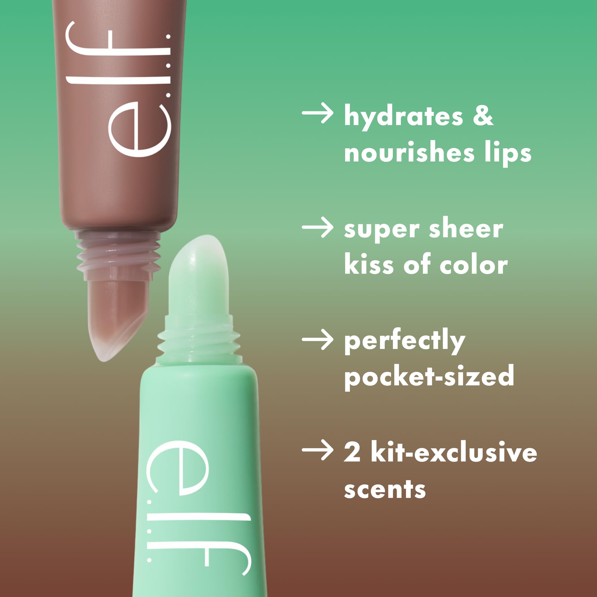 e.l.f. Squeeze Me Lip Balm Envase Compacto: practico para llevar en bolso.
