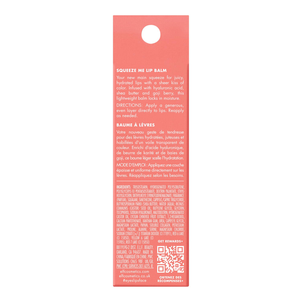 e.l.f. Squeeze Me Lip Balm packaging close-up for easy carry.