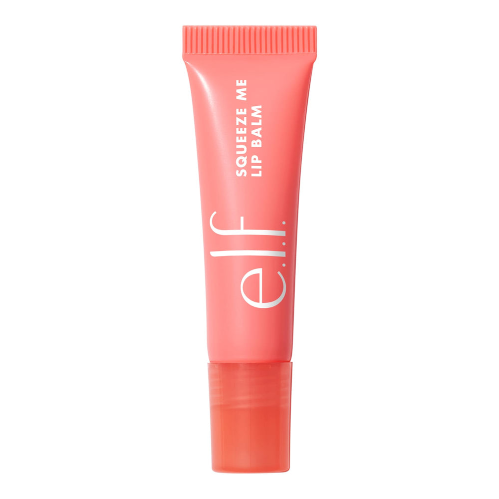 e.l.f. Squeeze Me Lip Balm sheer-color swatch on lips.
