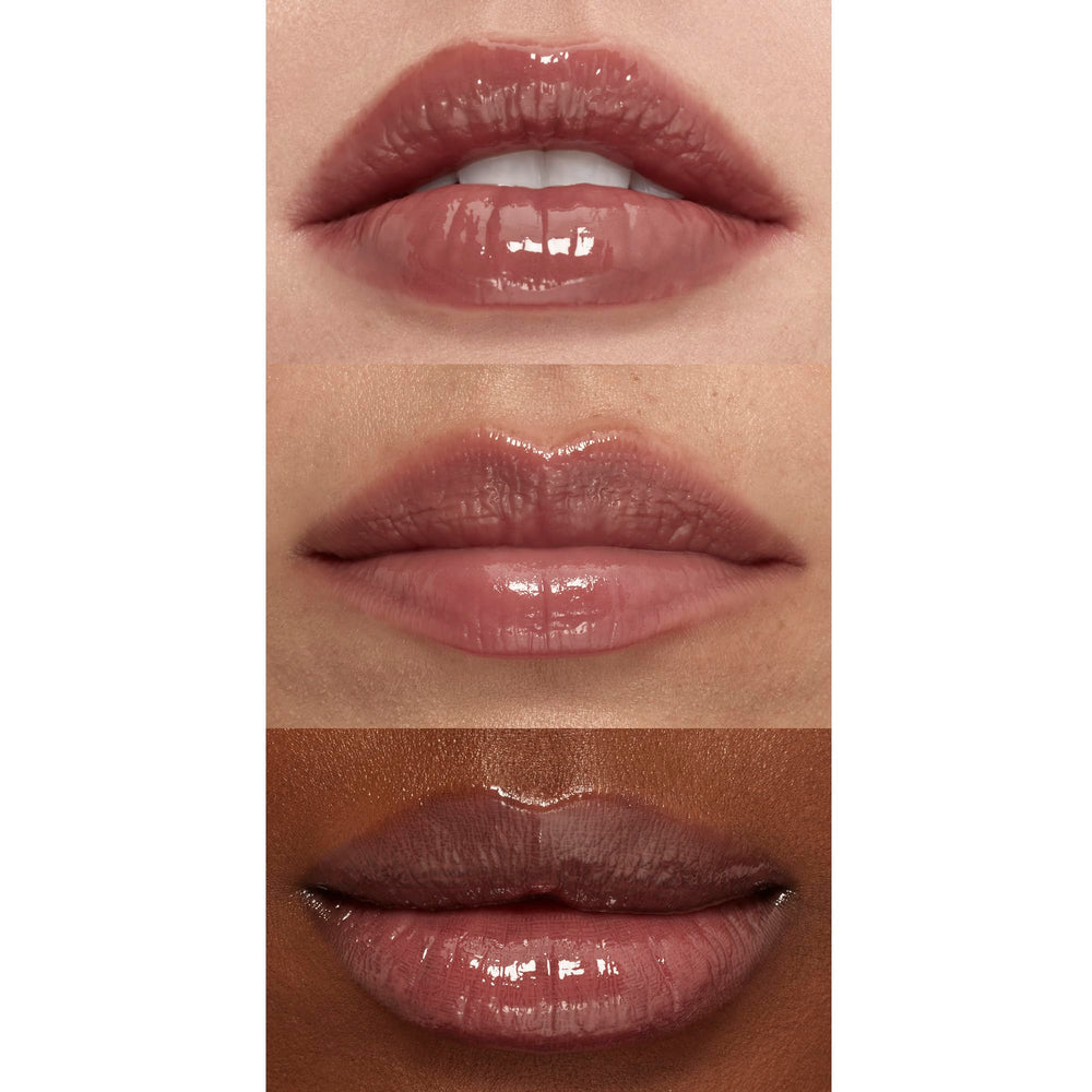 e.l.f. Sun Boss Gloss That’s My Jam close-up demonstrates buildable color and glossy shine