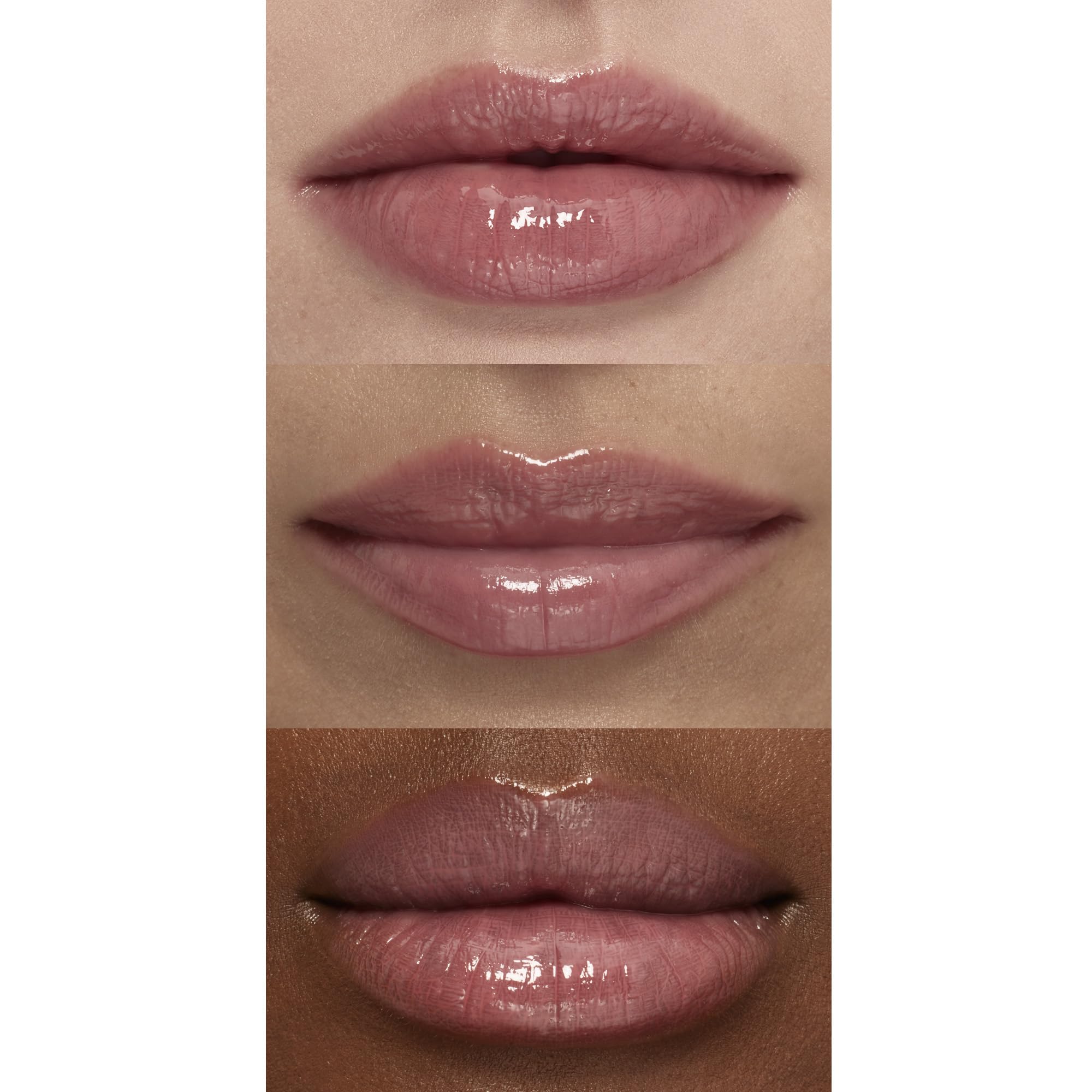 e.l.f. Sun Boss Gloss Pink-me-Girl swatch offers pink-beige luminosity.