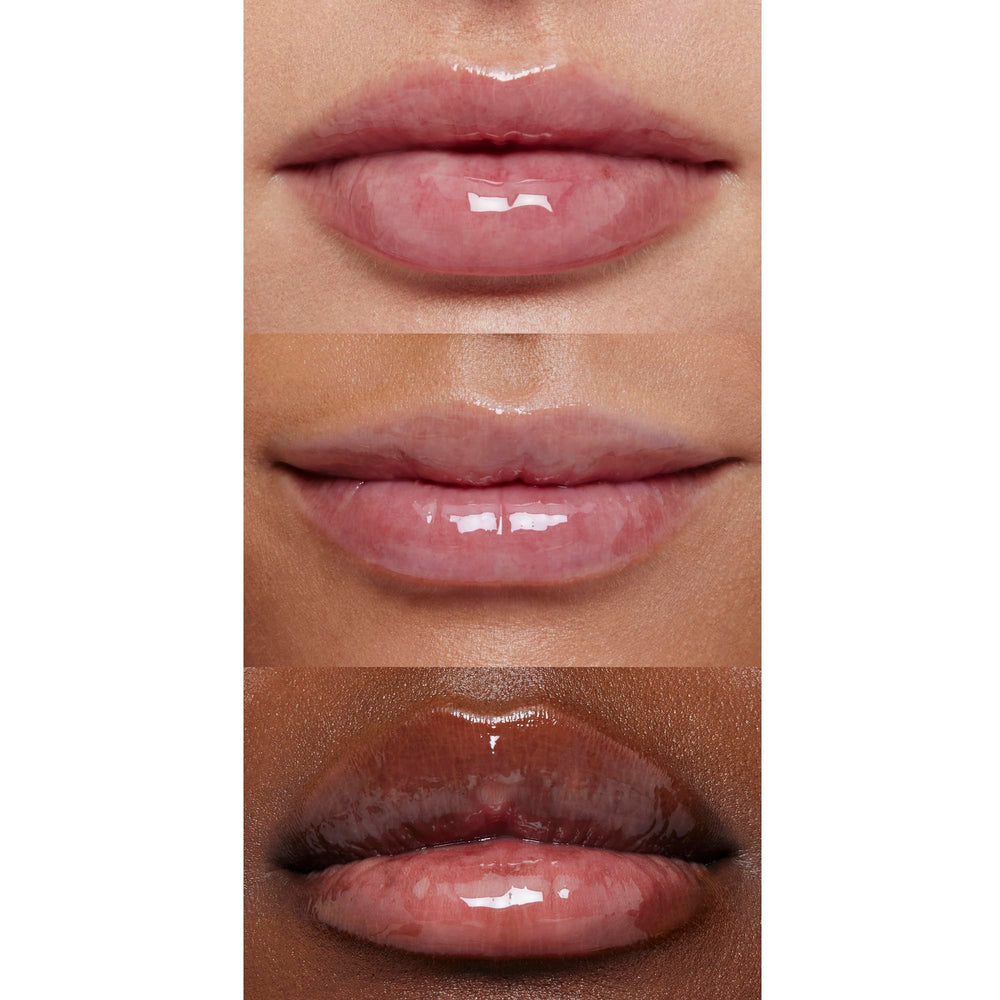 e.l.f. textura no pegajosa para labios, sensación ligera durante todo el día.