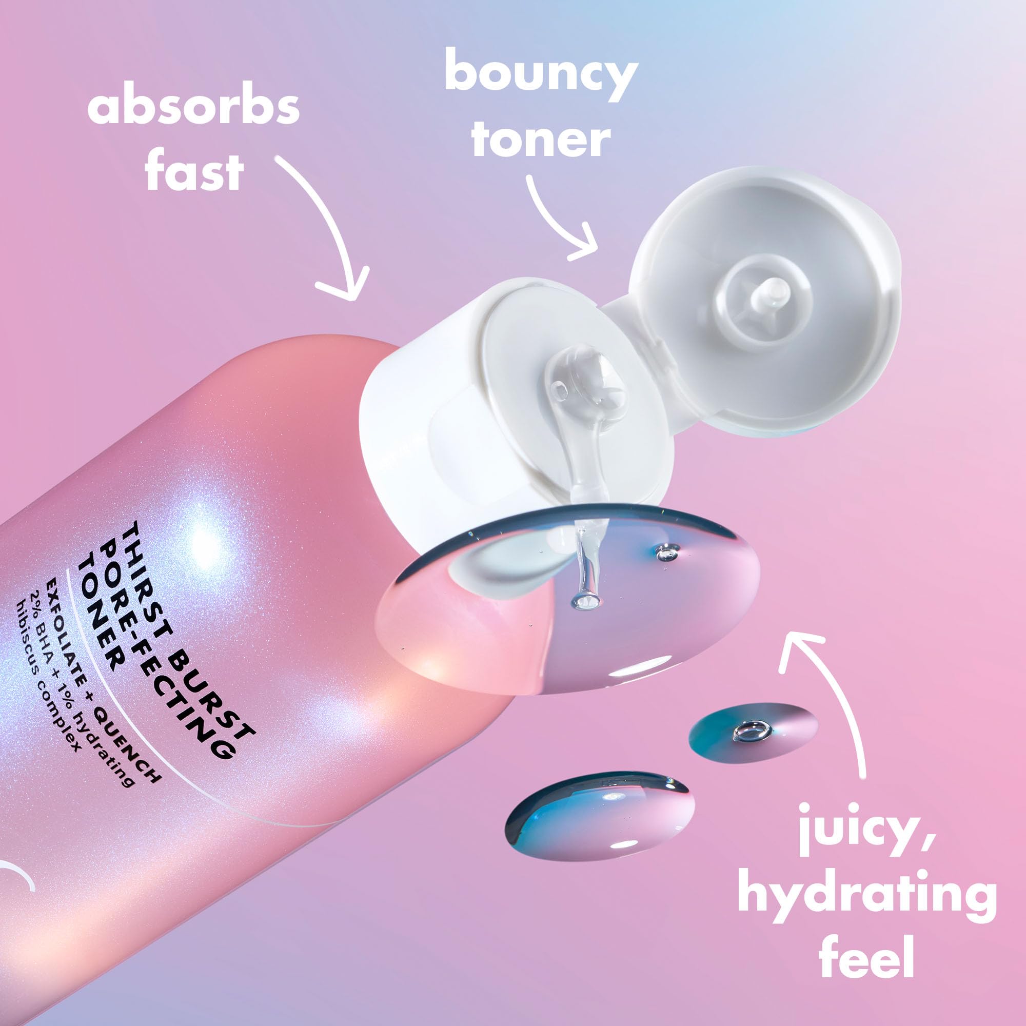 e.l.f. Thirst Burst Toner dewy finish after use for fresh skin.