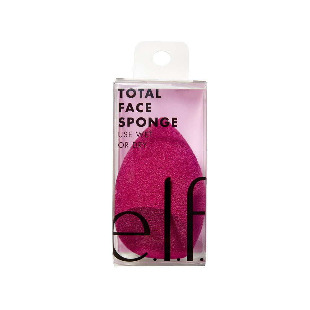 e.l.f. Total Face Sponge angled side for precise application and highlighting.