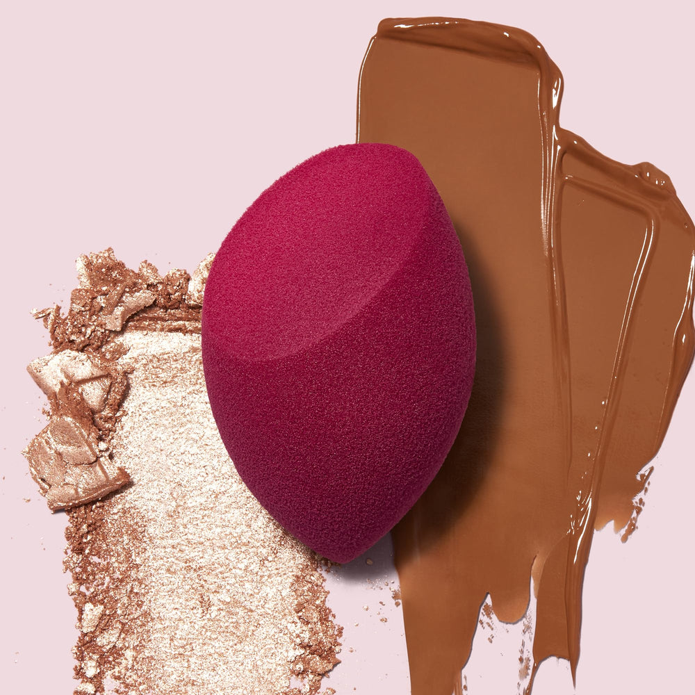 e.l.f. Total Face Sponge blends foundation and powders with even coverage.