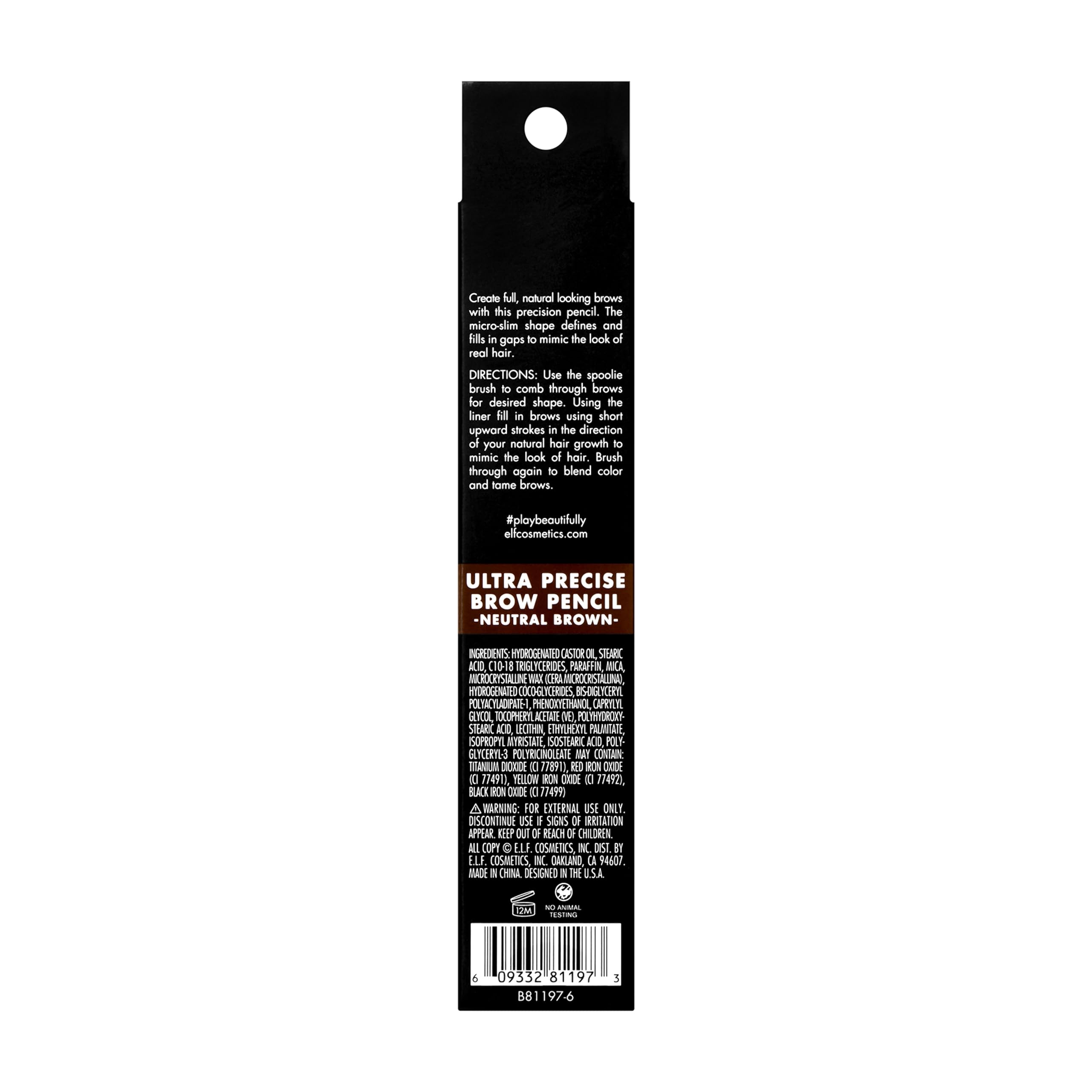 e.l.f. Ultra Precise Brow Pencil eight-shade range for natural looks.