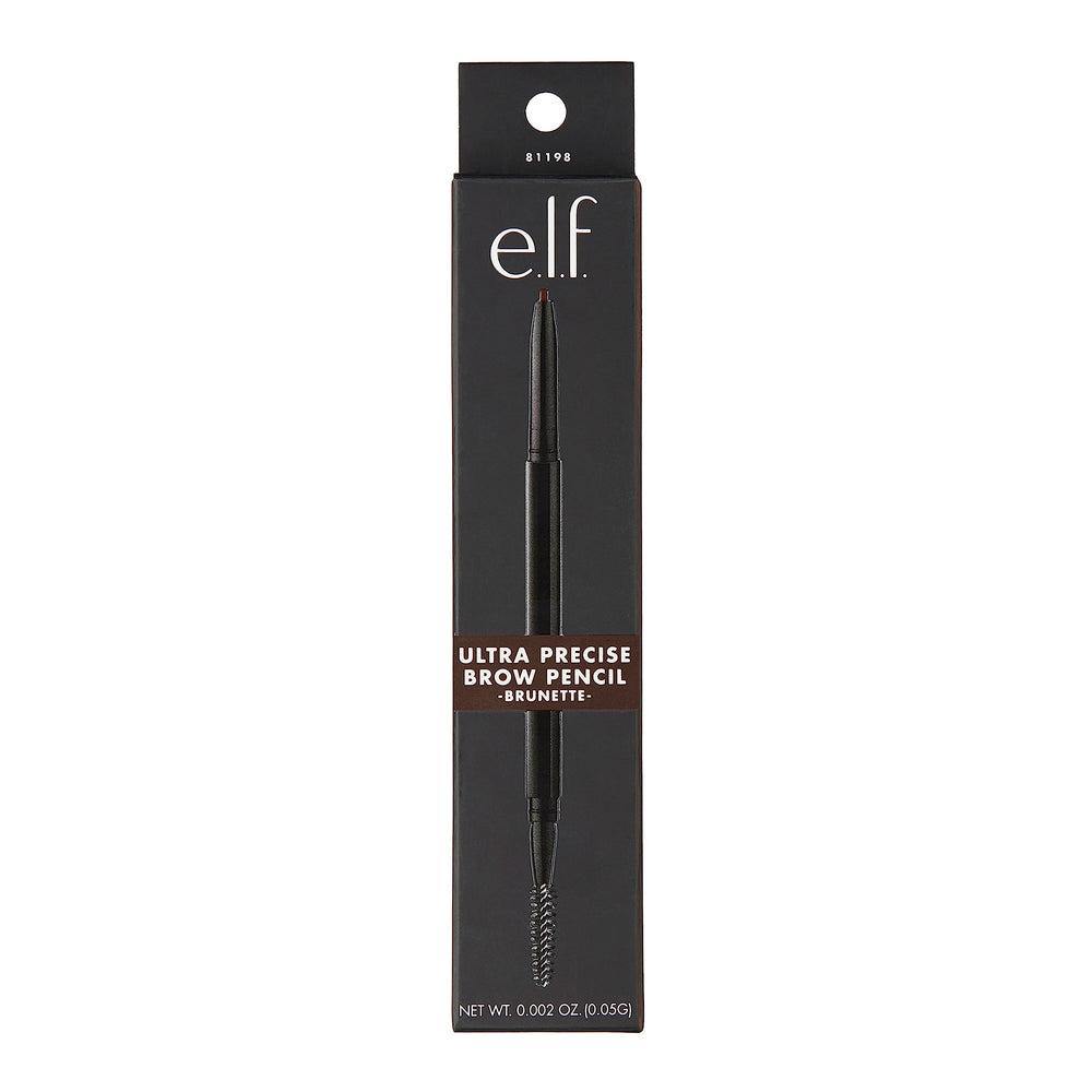 e.l.f. Ultra Precise Brow Pencil closeup shows precise hair-like strokes for definition.