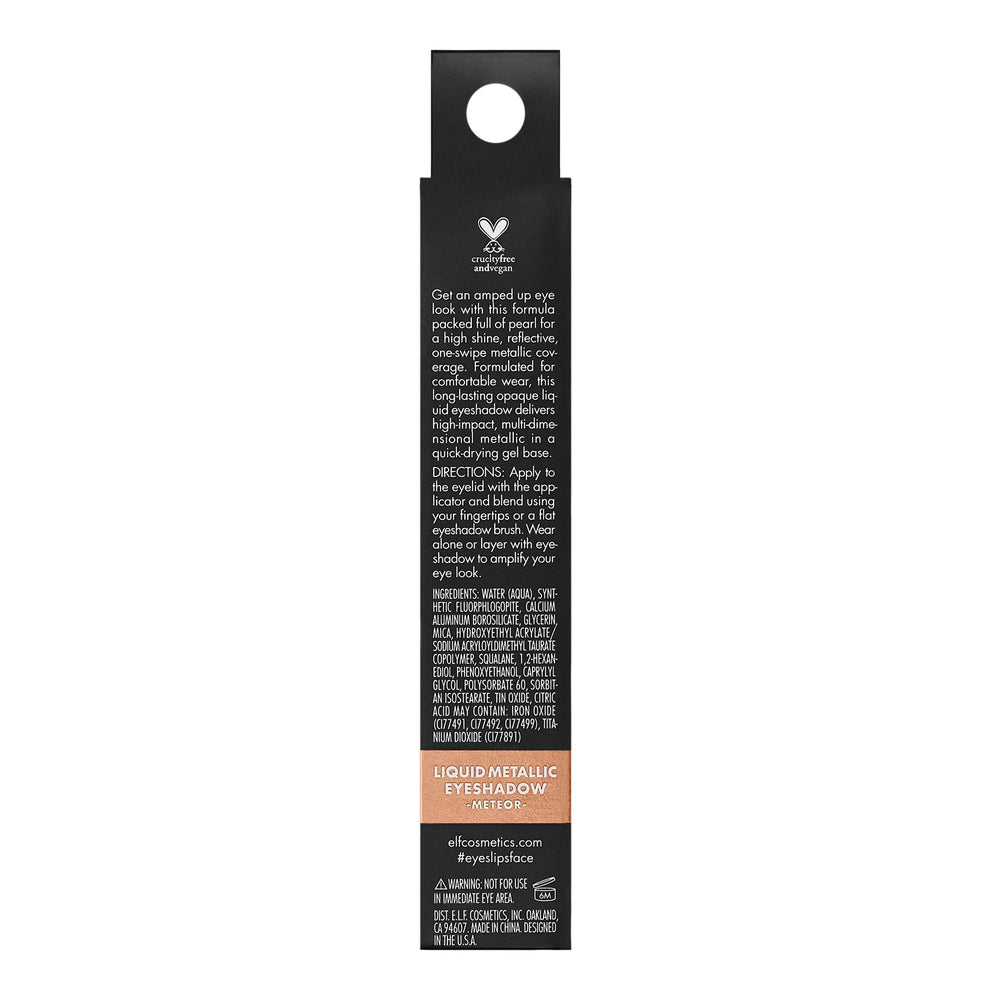 e.l.f. Liquid Metallic Eyeshadow vegan and cruelty-free packaging