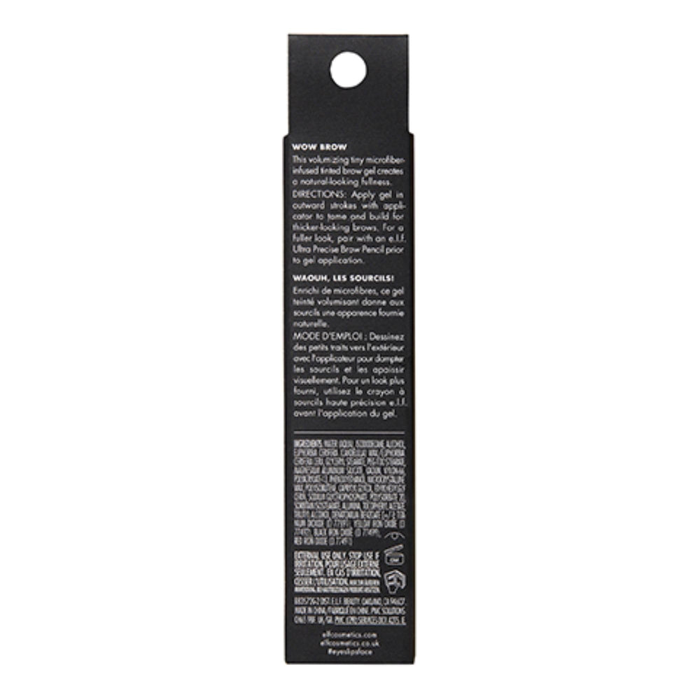 e.l.f. Wow Brow Gel Deep Brown shade for bold, natural finish.