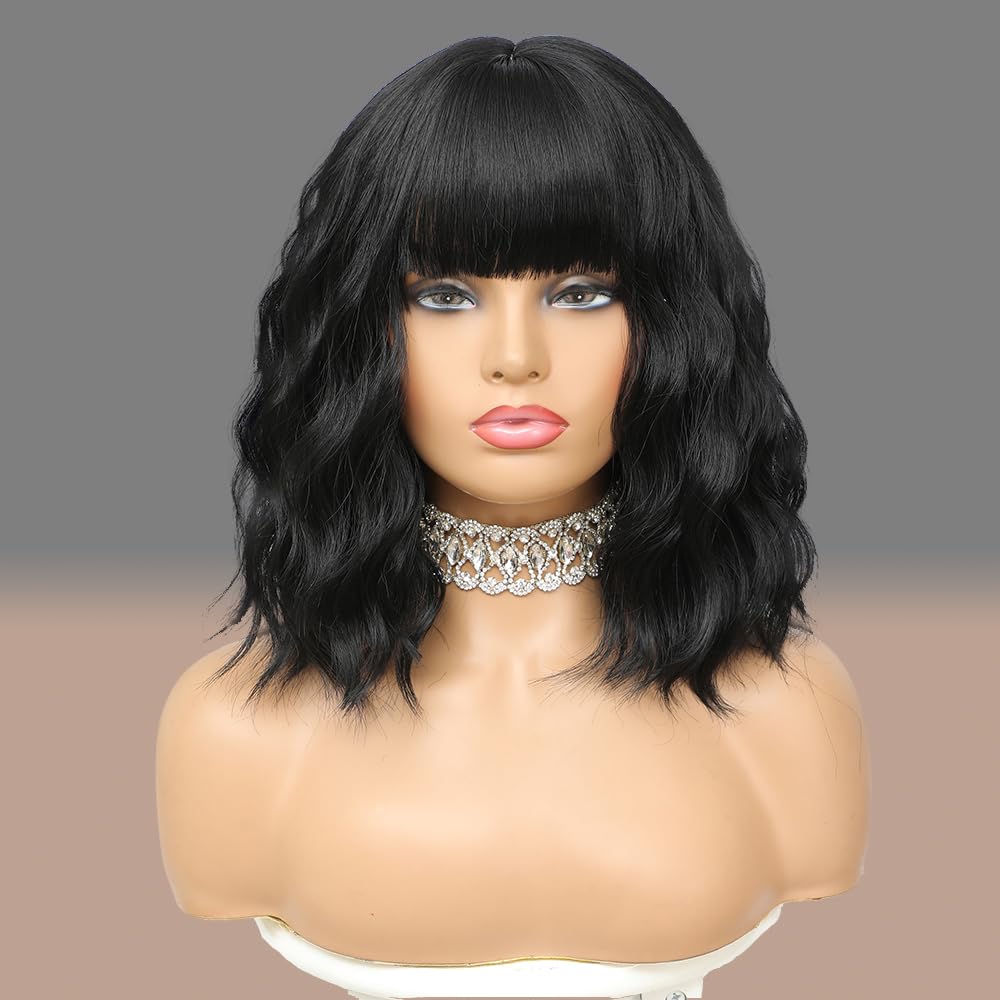 Elfairy short bob wig cap construction demonstrates breathable, adjustable fit